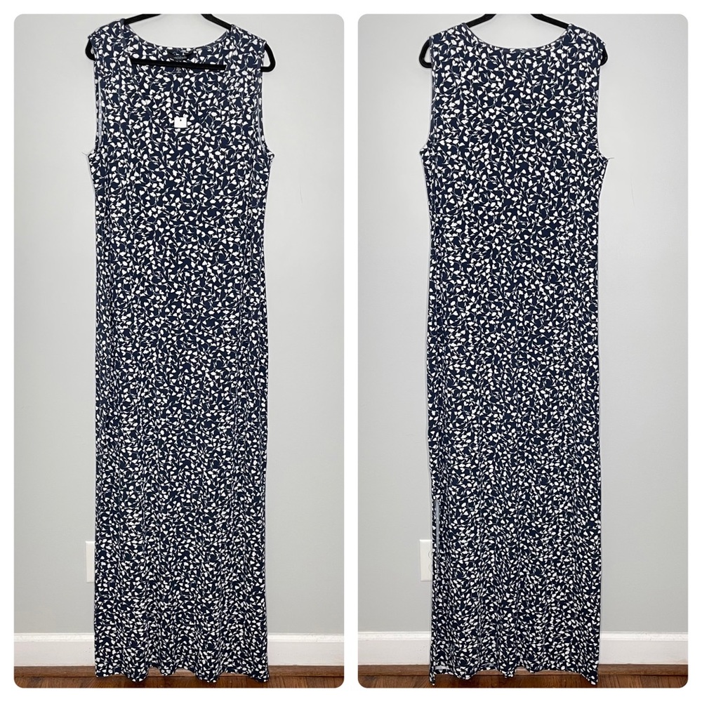 NWT Long Tall Sally Essential Jersey Maxi Dress Navy Floral Print Size 16 LONG